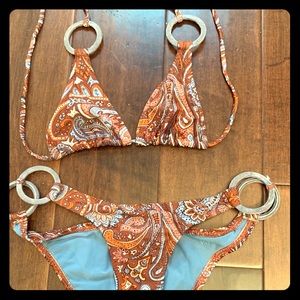 True Religion Paisley Brazilian Bikini - so hot 🔥
